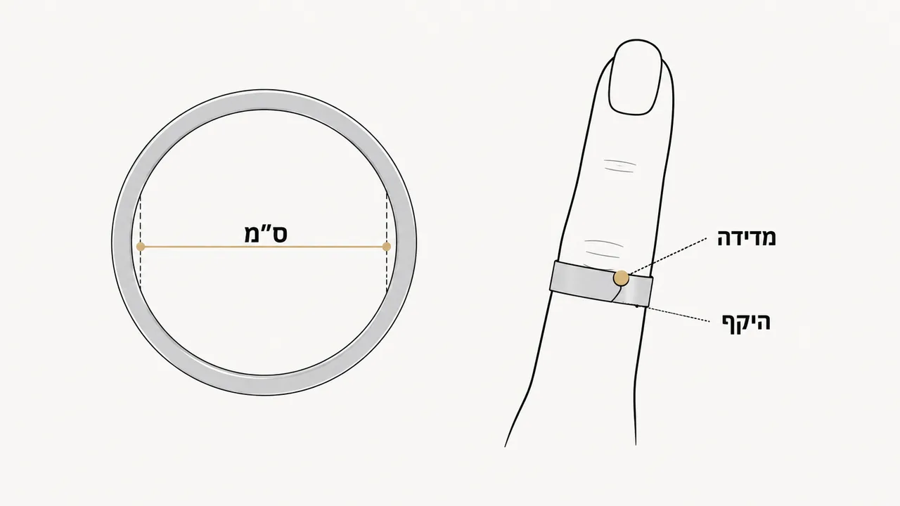 איך יודעים מה המידה הנכונה של טבעת לגבר?
