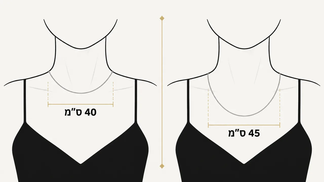 מה ההבדל בין שרשרת 40 ס״מ ל-45 ס״מ?