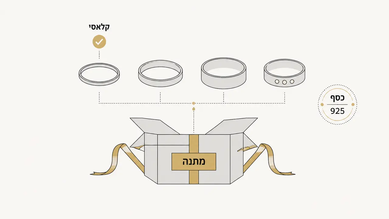 טבעת כסף מתנה - איך בוחרים נכון