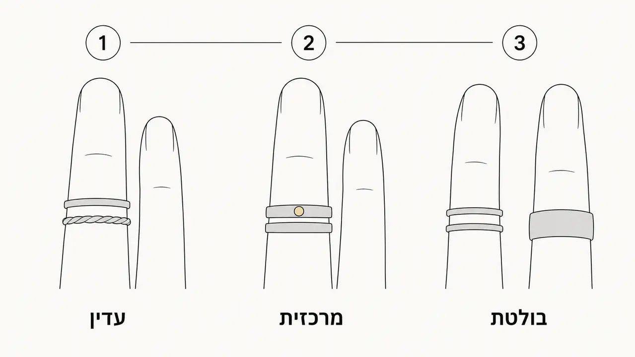 שכבות של טבעות בלי תחושת עומס