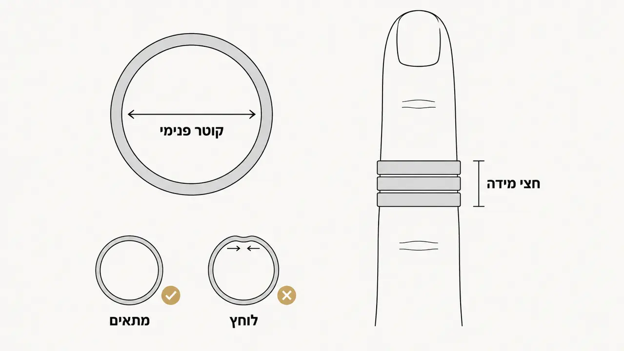 מידה נכונה כשעונדים כמה טבעות