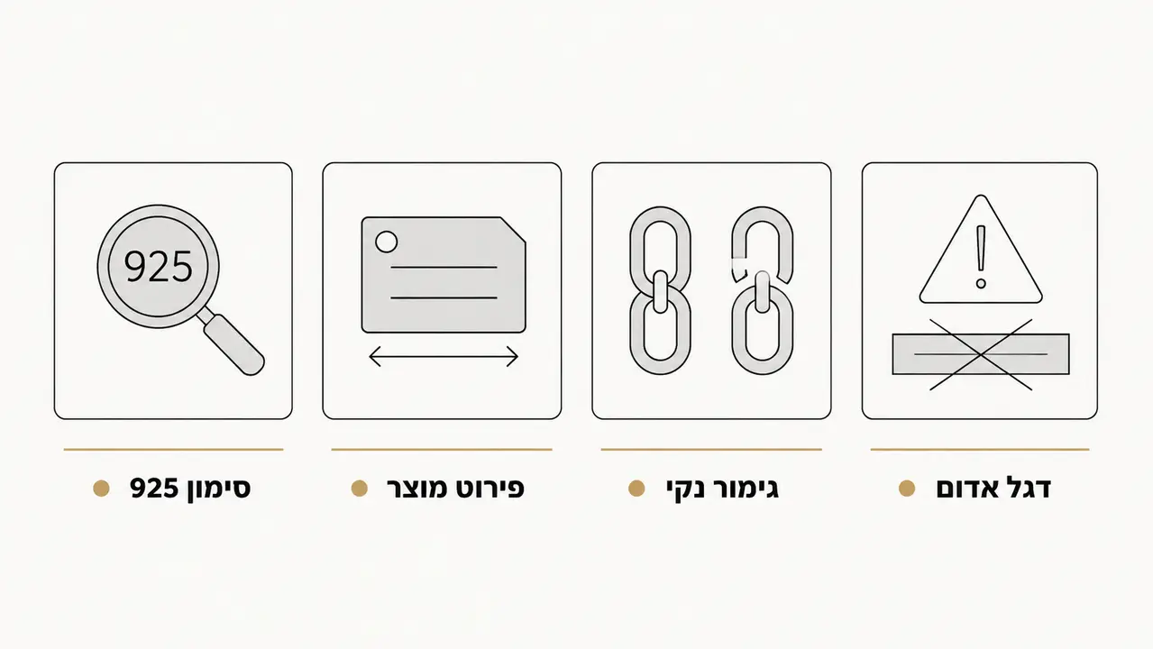 מה בודקים כדי לדעת שהשרשרת כסף אמיתי ולא רק כסופה